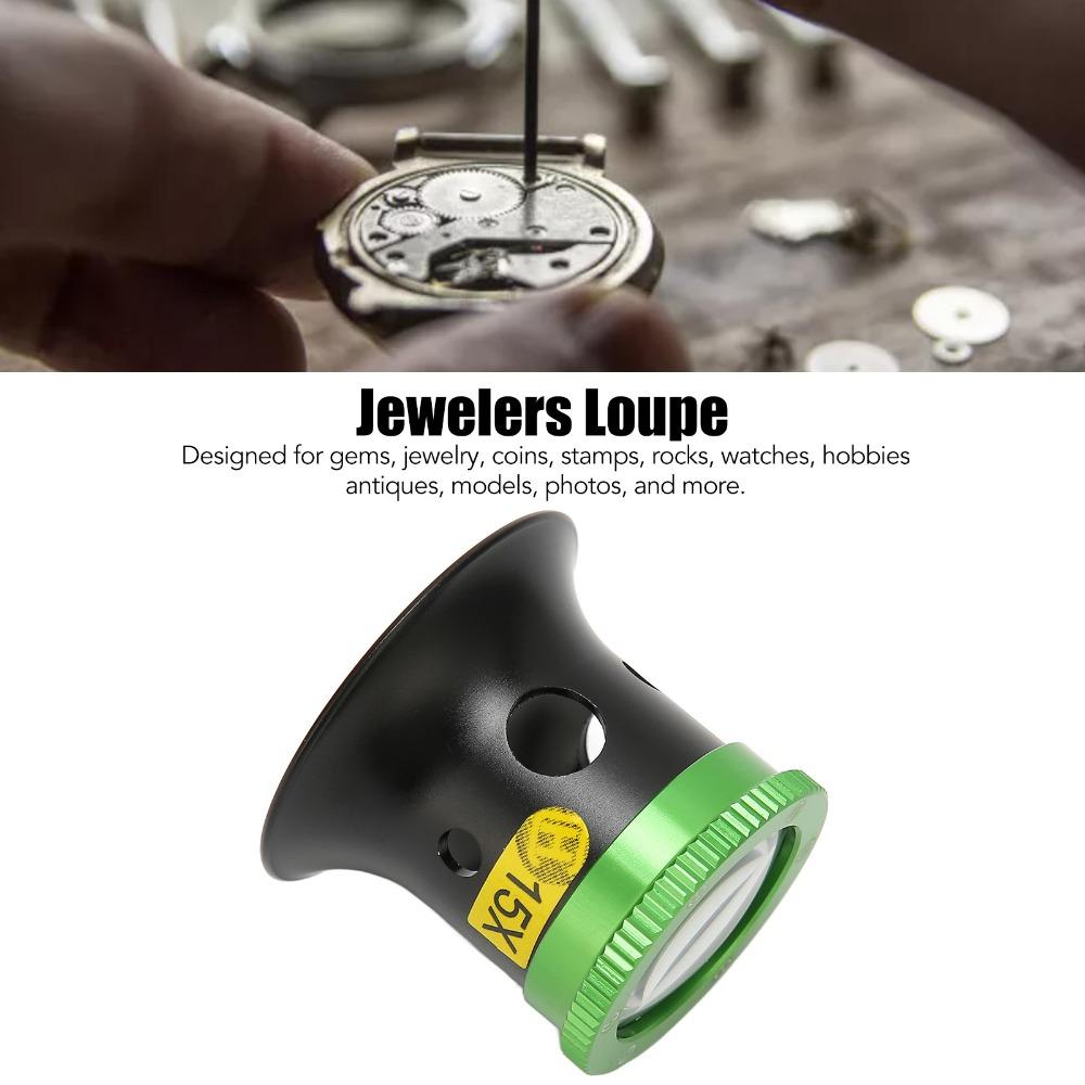 

High Hardness Watchmaker Loupe 5X/10X/15X/20X Magnification Jewelers Loupe Eye Loupe Jewelry Watch 15X