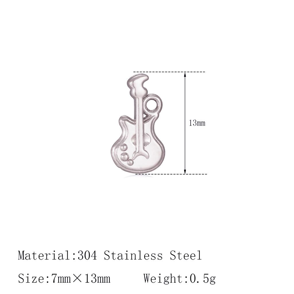 3Pcs Bee/Violin/Coconut Palm/Hearts Charms Stainless Steel Necklaces Bracelet Pendants Handmade Craft DIY Jewelry Making Finding