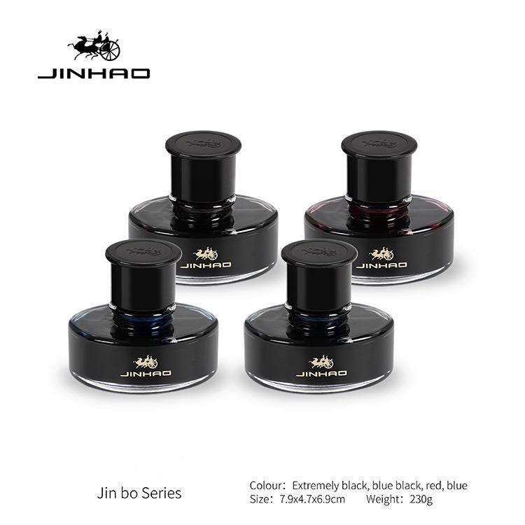 JINHAO 50ml Jin Bo Series Fountain Pen Ink Glass Bottle Dip Pen Inks Refilling Art Ink Supplies Calligraphy Writing Stationery