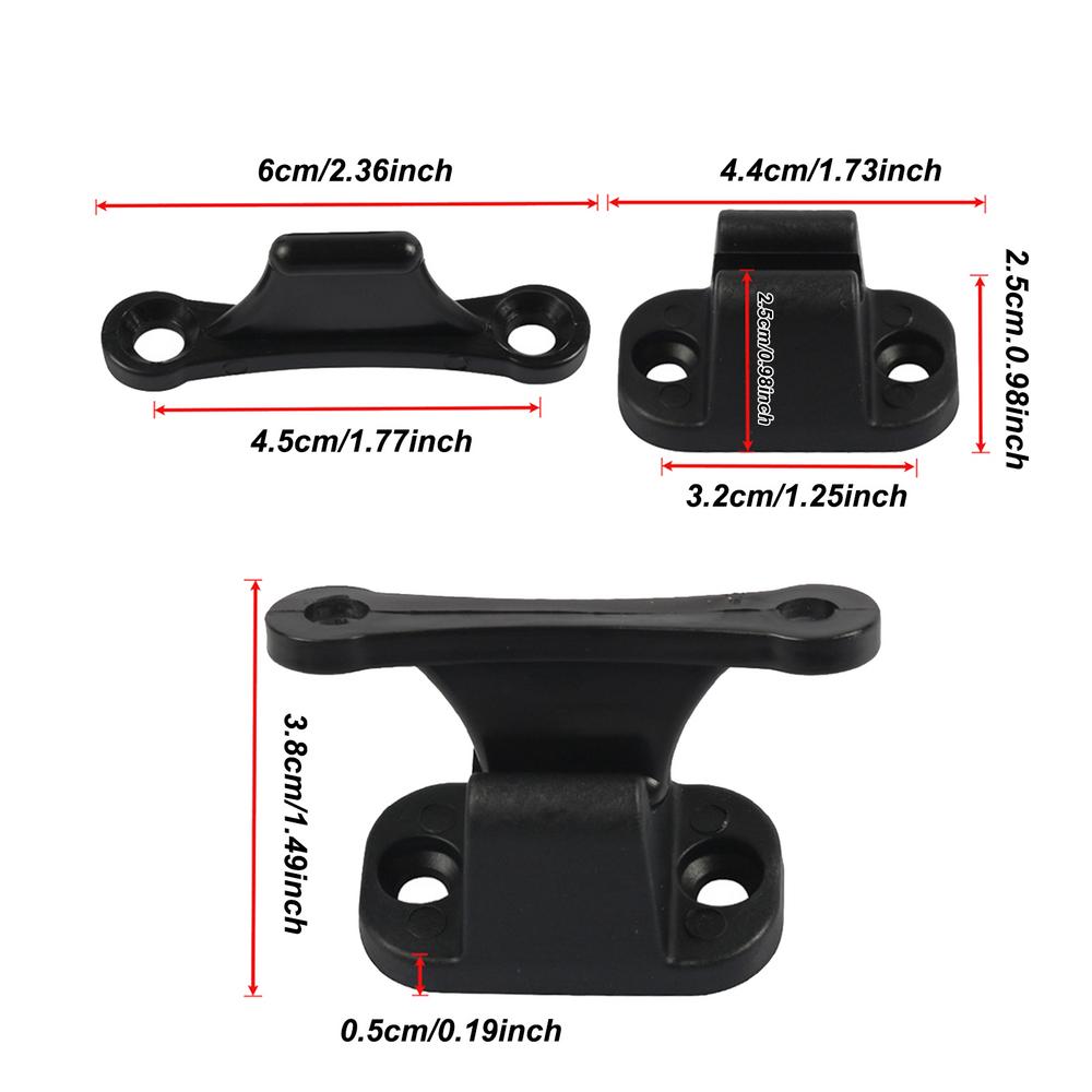 

Дверной упор для автофургона, защелка для двери лодки, дверной упор 2X с винтами, запасные части для дверного упора для морского оборудования автофургона чёрный