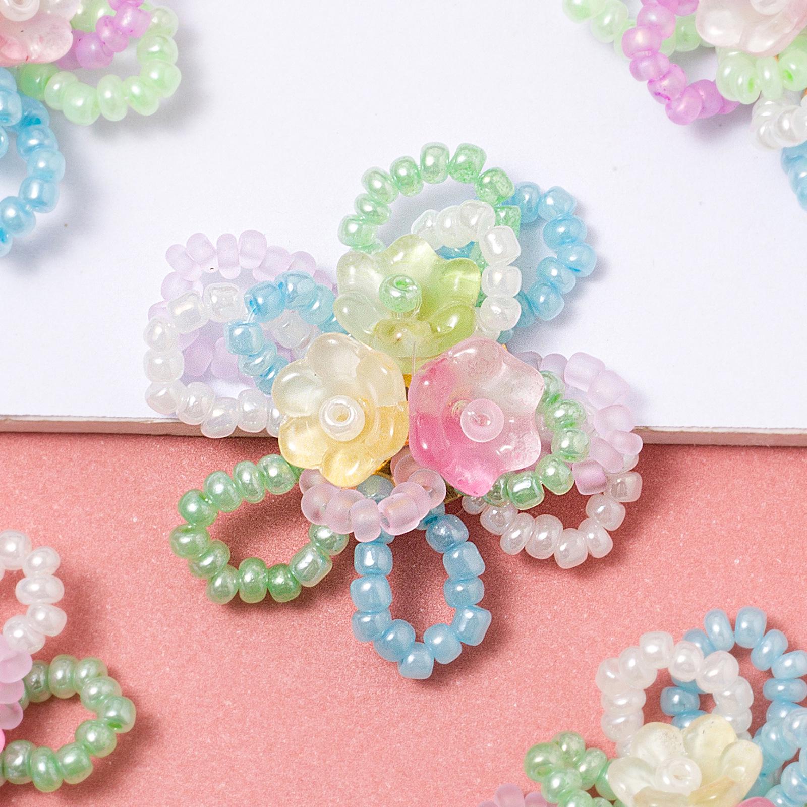 Lily of the Valley Gradient Seed Bead Earrings - Fresh Summer Colors
