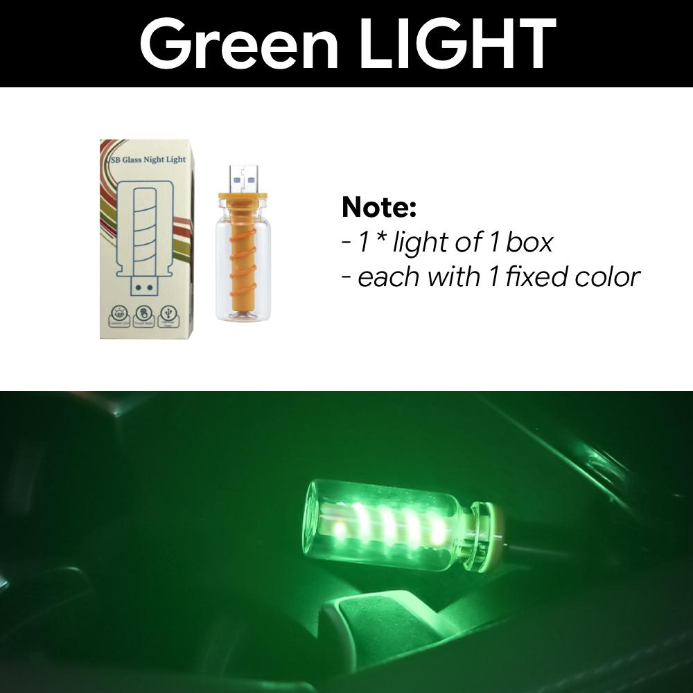 Touch Brightness Ambient Light LED USB Accent Easy Install Car Accessories Interior Decor Room Desk Decor Gift Idea Plug & Play зеленый свет
