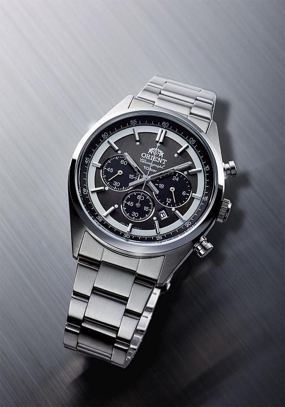 Orient Neo Siebziger Solar Panda Hergestellt in Japan mit Dunkelgrauer NEO70's Uhr, Herstellergarantie, WV0011TX, Herren,