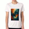 Abstrakte Formen Unisex Baumwoll-T-Shirt, Premium-Baumwollqualität Druck, Langlebig, Lässig Und Modisch. Lebendiges Geometrisches Design Damen-T-Shirt, Größe S