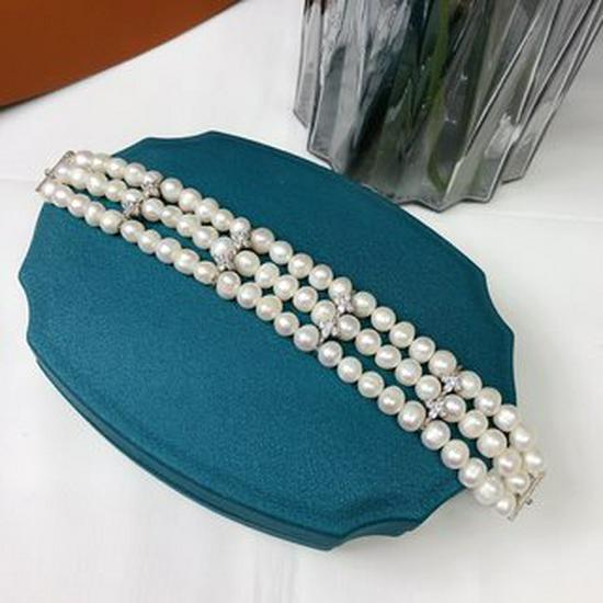Elegant Multi-Layer Pearl Bracelet: 6-7MM Natural Freshwater Pearls, Light Luxury Design