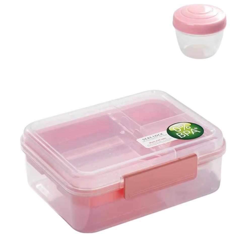 1 szt. Przenośny Dzielony Lunchbox Piknikowy Pojemnik na Sałatkę i Owoce Ręczny Pojemnik na Posiłek dla Dojeżdżających Pojemnik do Przechowywania Żywności dla Studentów
