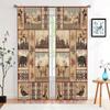 2 Pieces, Rural Cottage Animal Elk Farmhouse Curtains - Semi Transparent - Suitable for Living Room, Bedroom, Kitchen, Home Deco