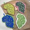 Imitation Leaf Absorbent Hand Towel Plant Pattern Hanging Towel Kitchen Bathroom Cleaning Cloth