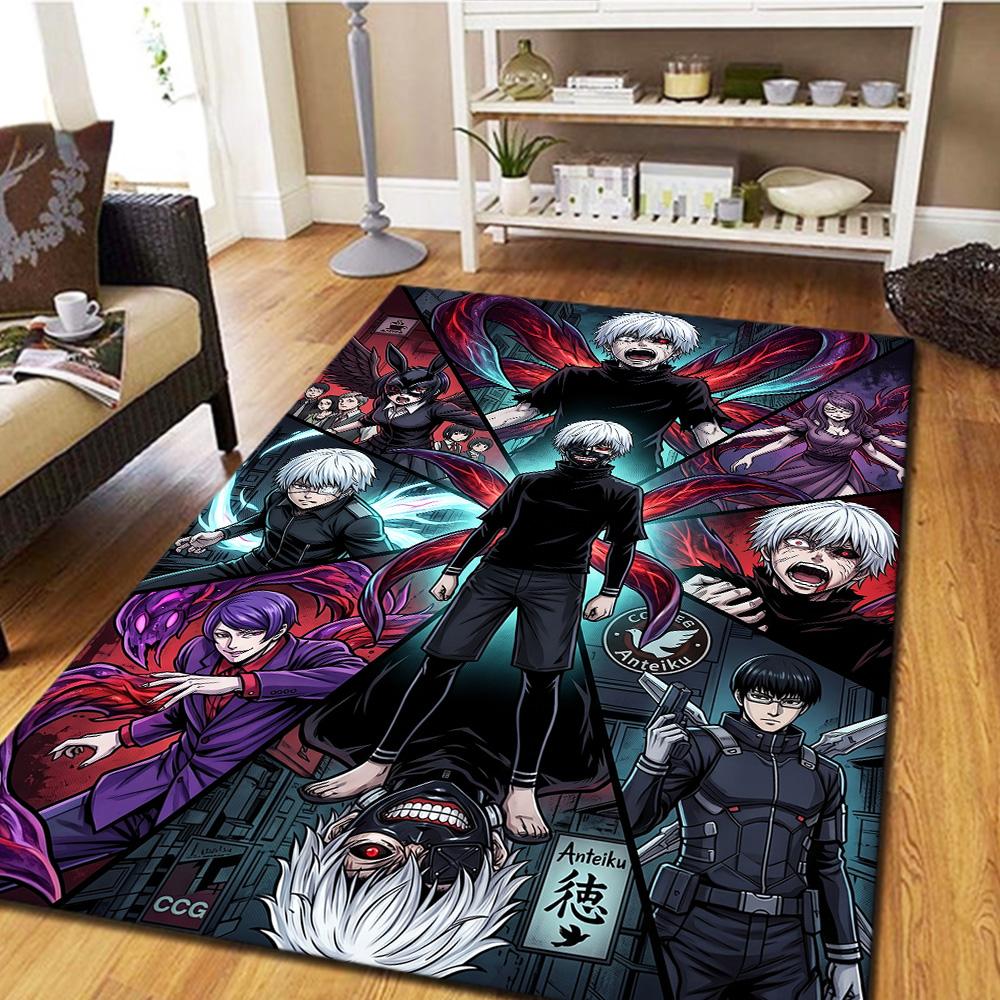 

Tokyo Ghoul Carpet Floor Mat Non Slip Large Area Washable Gamer Bedroom Home Room Decor YUN6512 60x90cm