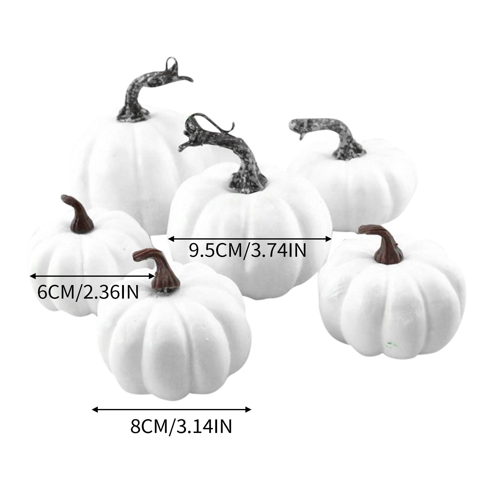 

6 шт. Кленовые листья Праздничное украшение Украшение для дома и улицы Искусственное украшение Искусственная имитация Тыква Хэллоуинский декор One Size белый