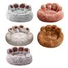 Dogs Fuzzy Nest Bed Cute Bear Paw Design Cat Sofa Bed Soft Fluffy Cushion Plush Cozy Pet Sleeping Bed for Small Medium Large Dogs And Cats