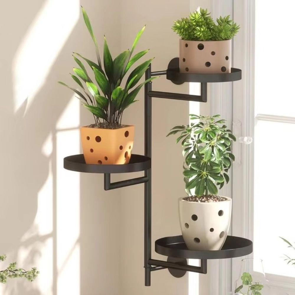 Waterproof Rotating Window Plant Stand Green Plant Potted Wall Plant Support  Living Room
