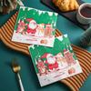 Cartoon Christmas Santa Paper Napkins - Square Theme for Restaurant Parties