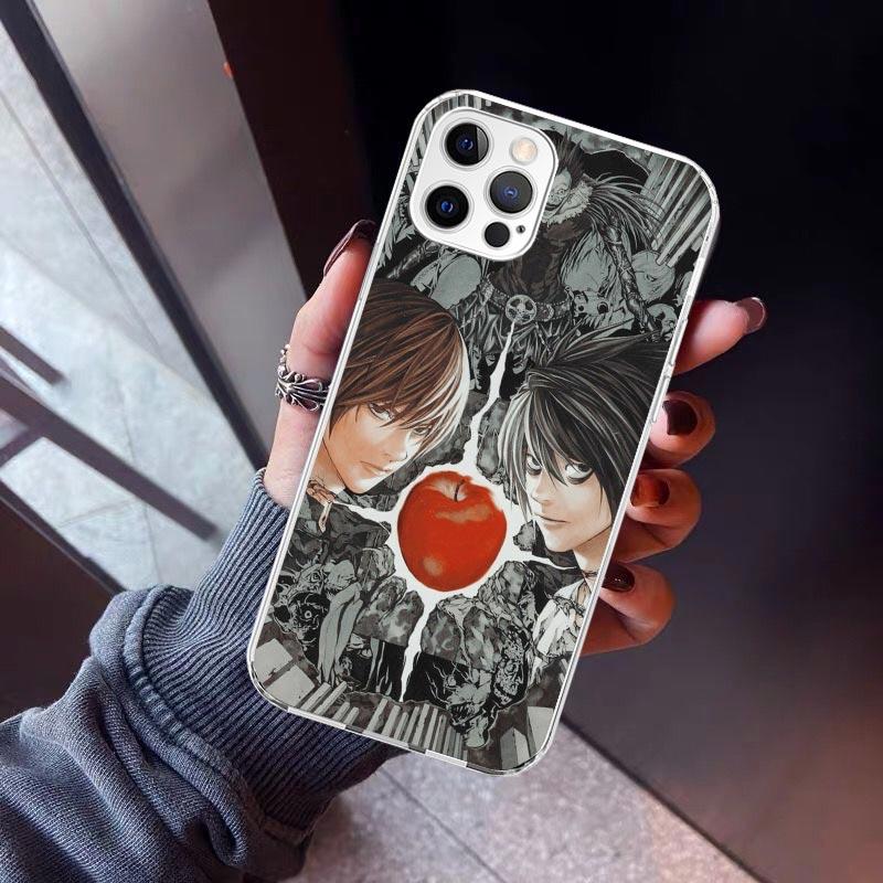 N-Note D-Death Anime Ryuk Phone Case For iPhone 17 Air 11 13 Mini 14 15 Plus 16 12 Pro Max 16E SE 7 8 Pattern Soft TPU Back Cove