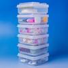 1/2/3 STuks Transparante plastic klap opbergdoos, vierkante PP doos, kleine spullen, sieraden, snoepverpakking, geurparel opbergdoos