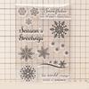 7Pcs Christmas Snowflakes Stamper Clear Silicone Stamper for Holiday Card Making