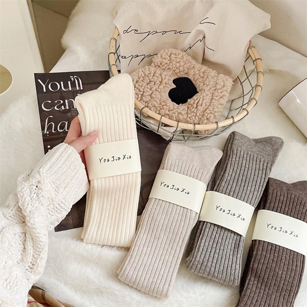 Japanese Style Women's Stockings Thicken Long Warm Socks Fashion Over The Knee Socks Winter