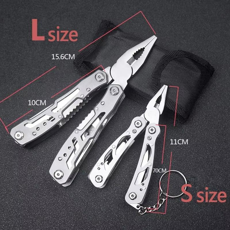 14 In 1 Multifunctional Outdoor Folding Pliers Convenient Wilderness Survival Tool Suitable for Outdoor Survival Camping Hunting