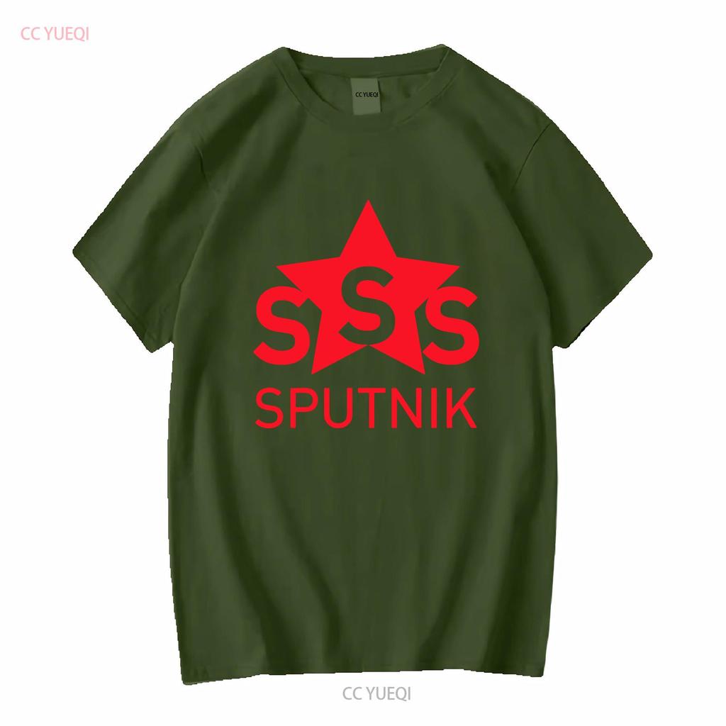 Sigue Sputnik T Shirt long or short sleeves vintage Washed fashion streetwear Slightly designer clothes Stretched Unisex Soft