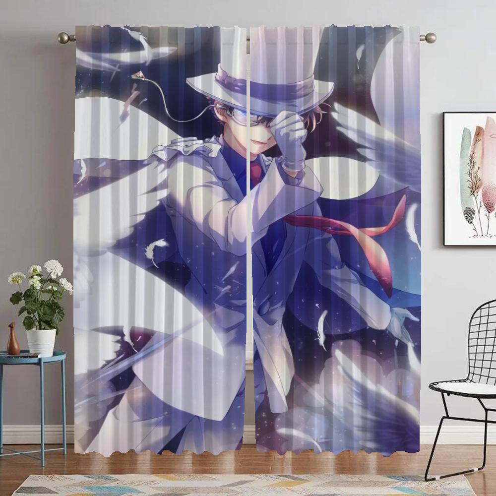 

Kaitou Kiddo кухонные шторы для гостиной перегородка Хэллоуин украшение тюль для спальни затемняющие шторы оттенки элегантный W50xH70cmx2pcs-CL