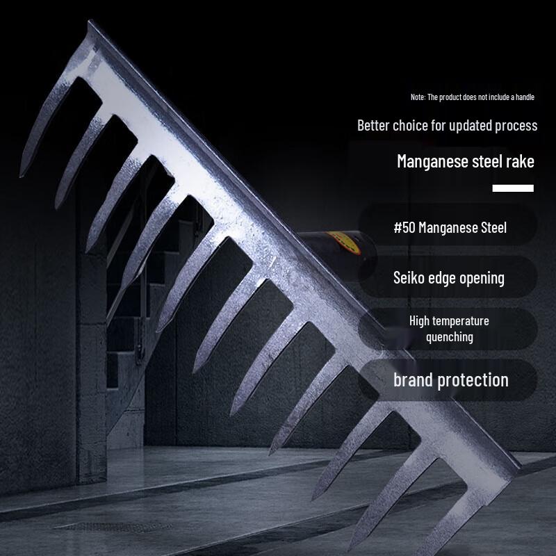 Прочная стальная садовая грабля с 11 зубьями