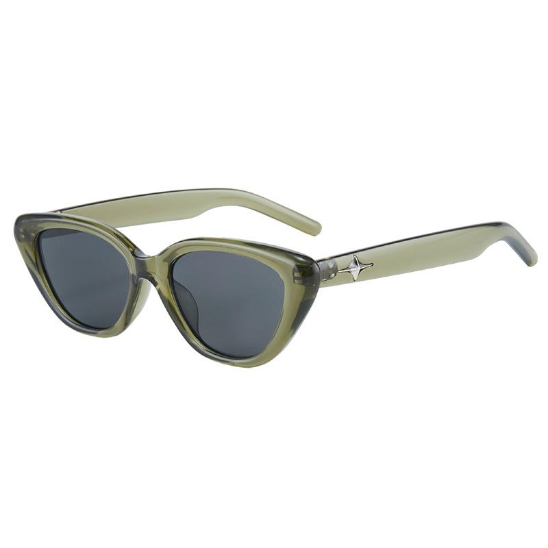 Triangle Cat Eye Small Frame Sunglasses Women'S Fashion Ins Style Glasses Men'S Uv Protection Driving Sunglasses Trendy Wearing