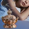 Lotus Cone-shaped Incense Burner Alloy Incense Stick Burner Stand Aromatherapy Base Air Purification Statue For Meditation Yoga