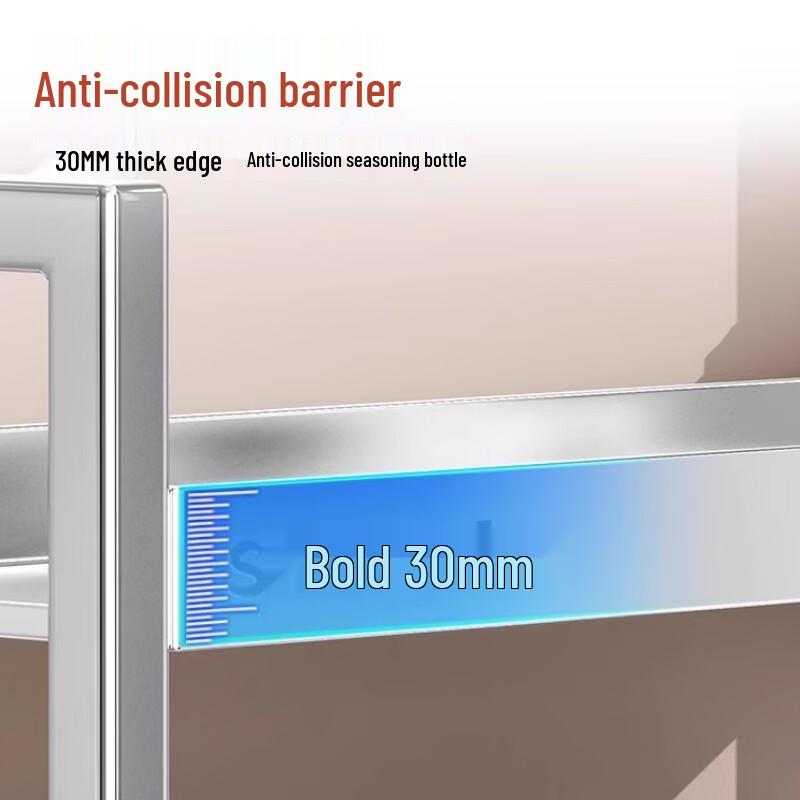 Yingbai 3-Tier Stainless Steel Kitchen Spice Rack with Chopsticks Holder