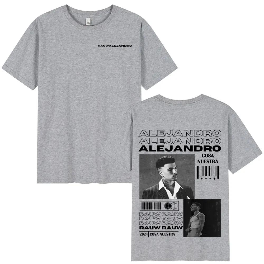 Singer Rauw Alejandro Cosa Nuestra Tshirt Mens Women Vintage Fashion Short Sleeve T Shirt 100 Cotton Casual Oversized TShirts