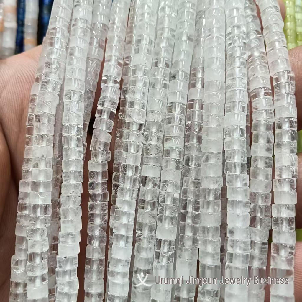 2x4mm Natural Agate Stone Separator Beads for DIY Jewelry Making - Loose Semi-Finished Accessories In Stock