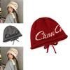 Womens Acrylic Letter Beanie Knitted Cap With Thermal Insulation And Casual Style For Autumn And Winter Seasons