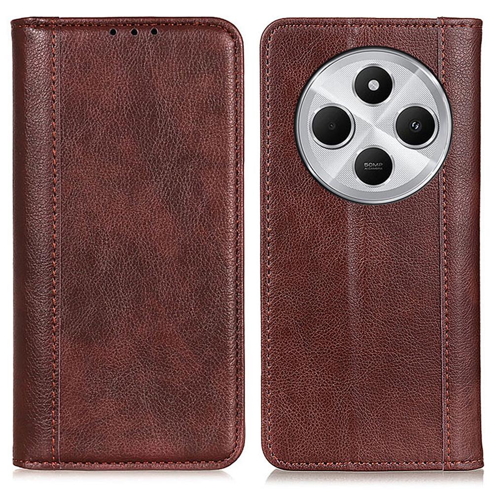 For Xiaomi Poco C75 4G/Redmi 14R 5G/14C 4G Stand Case Split Leather Litchi Texture Wallet Phone Cover