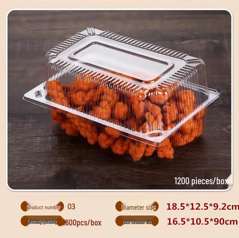 Eco-Friendly Transparent Pastry Box - Round Cat Head & Rectangular Cake Design