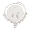 Elegant European & American Style Floral Necklace & Earrings Set for Brides – Luxurious Jewelry
