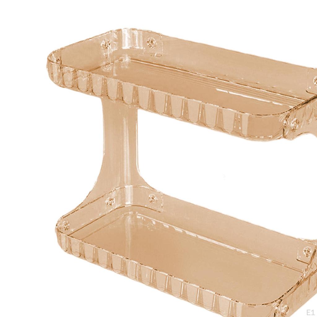 Cosmetics Organizer Rack Makeup Trays Multiuse Display Cups and Mugs Drain for Living Room