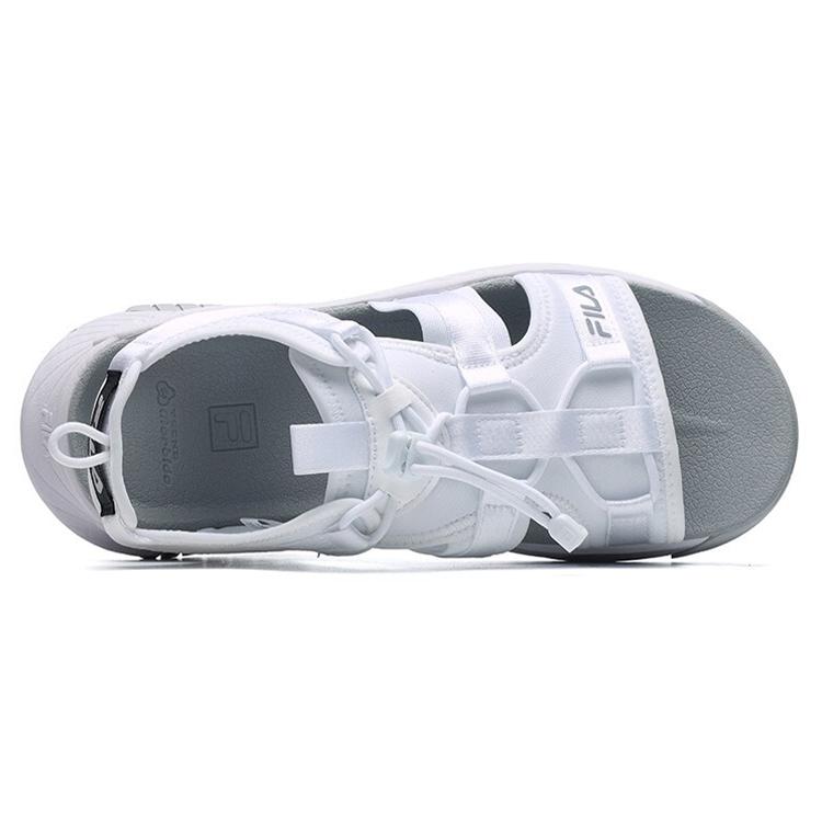 FILA Athletics Velcro Outdoor Open Toe Flat Heel Fashion Sports FILA White Sandals Women's A12W122607FFW