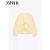 Zaprha 2025 New Arrival French Fashionable Bow Decorated Poplin Long Sleeves Round Neck Loose Shirt Female 0387074
