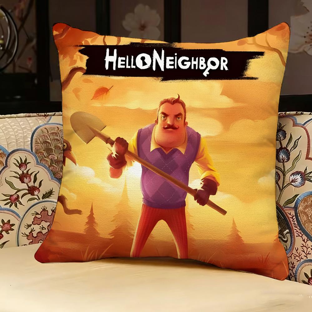 Hallo N-Nachbar Spiel Kissenbezug Kissenbezug, Beidseitig Bedruckt, Sofakissen, Schlafzimmer Kopfteilkissen