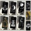 Moon Tarot Witch Cat Case For Samsung Galaxy S23 S22 Ultra S20 S21 FE S9 S10 Note 10 Plus Note 20 Ultra Cover