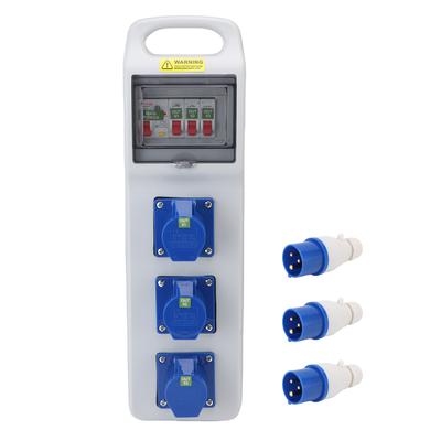 Freiluft-Stromverteilerkasten Tragbar IP44 67 Wasserdicht Elektrischer Schutzschalter Steckdosenkasten für Baustellen