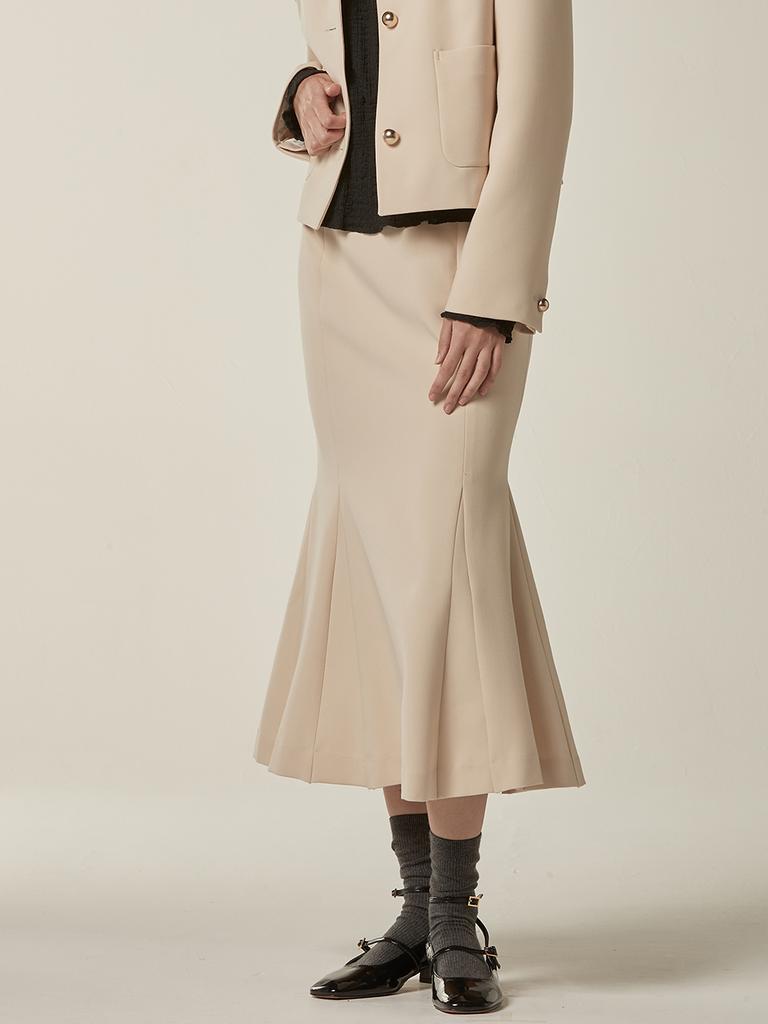 B Muse Mansion Maret Mermaid Skirt - Cream Beige