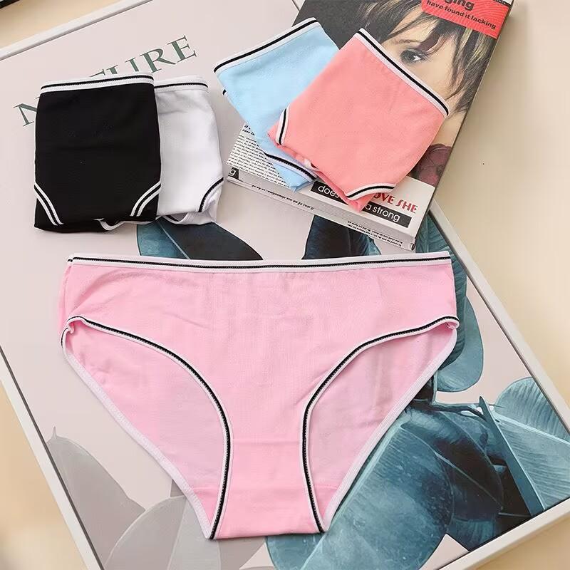 10Pcs Mixed Color Teens Teenage Panties Kids Underwear Children Cotton Brifes 10-16Y