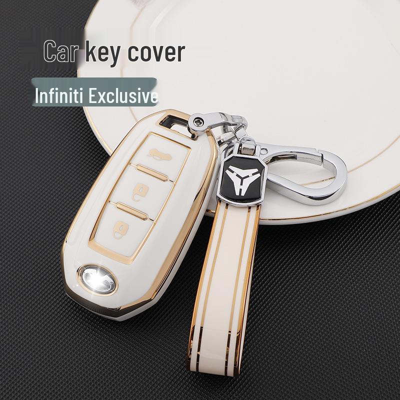 Autoschlüsselhülle mit Goldrand für Infiniti QX60/QX50 Modelle
