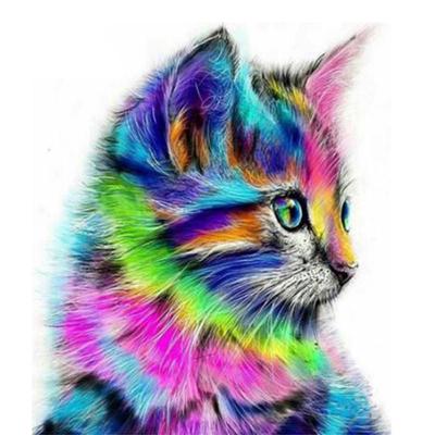 5D Diy Diamond Painting Colorful Cat Diamond Embroidery Full Lay Anime Cross Stitch Kits Home Decor Handmade Gift
