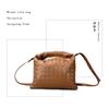 Genuine Leather Woven Crossbody Bag Soft Shoulder Women Daily Use Street Style