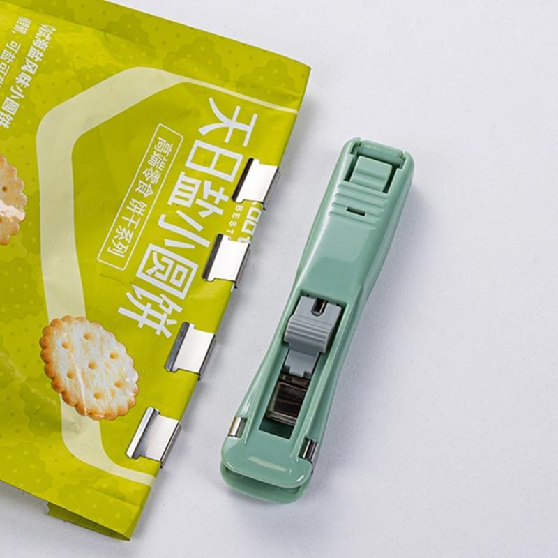 Manual Plastic Paper Clamp Dispenser with 8 Metal File Cllip Refills For Efficient Paper Archival Document Management