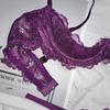 Plus Size Erotic Quarter Cup Push-Up Bra with Steel Underwire