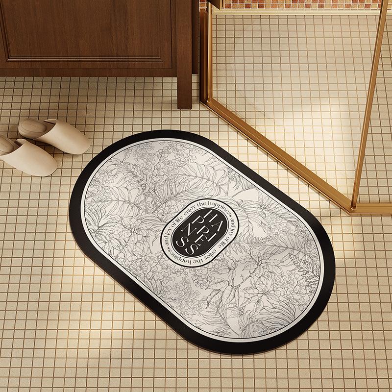

Bathroom Floor Mat Absorbent Diatom Mud Household Foot Mat Toilet Toilet Door Bathroom Carpet Bathroom Anti-slip Mat 40 * 60cm