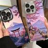 Japanese Pink Cherry Mount Fuji Soft Phone Case For Xiaomi Poco X7 X8 Pro Max X6 X5 X3 F8 Ultra F7 M8 M7 M5S Redmi 15C 15A 15 14