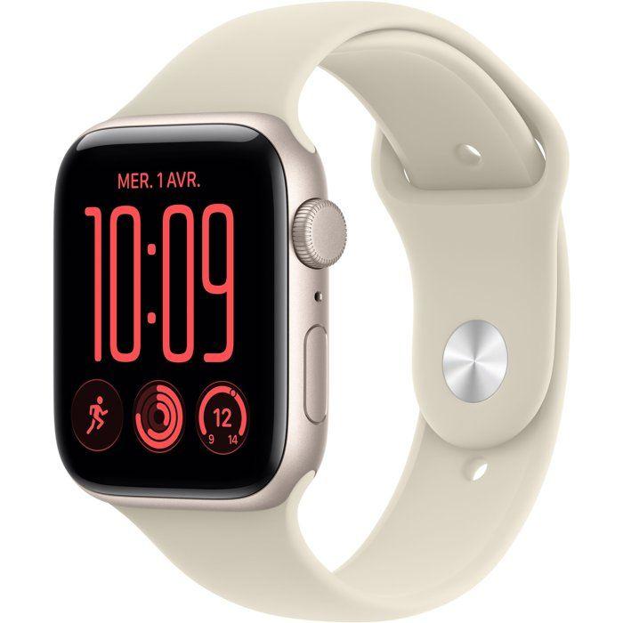 APPLE Watch SE 3 GPS + Cellular - 44mm - Boîtier Starlight Aluminium - Bracelet Sand Sport Band - M/L